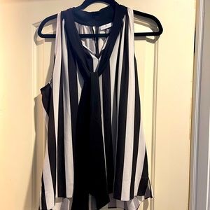 Sleeveless striped shirt